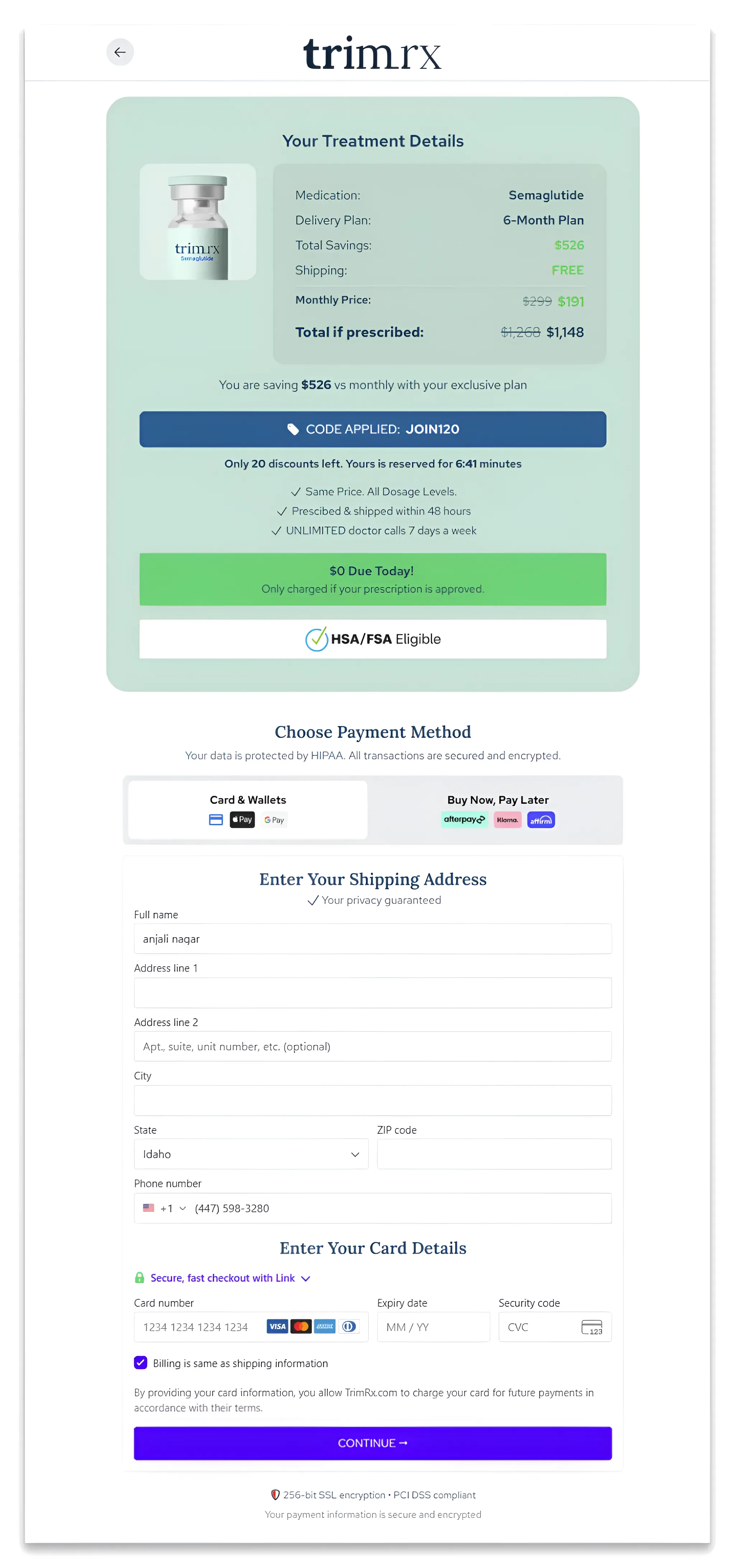 jetterix-checkout-page